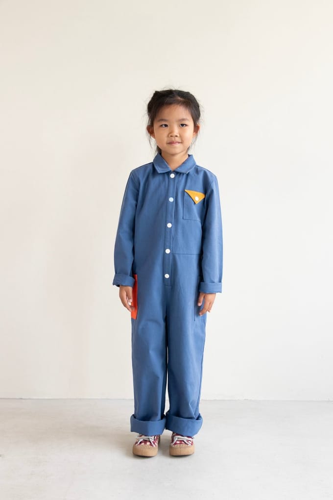 Sticky Lemon - jumpsuit - blauwe walvis