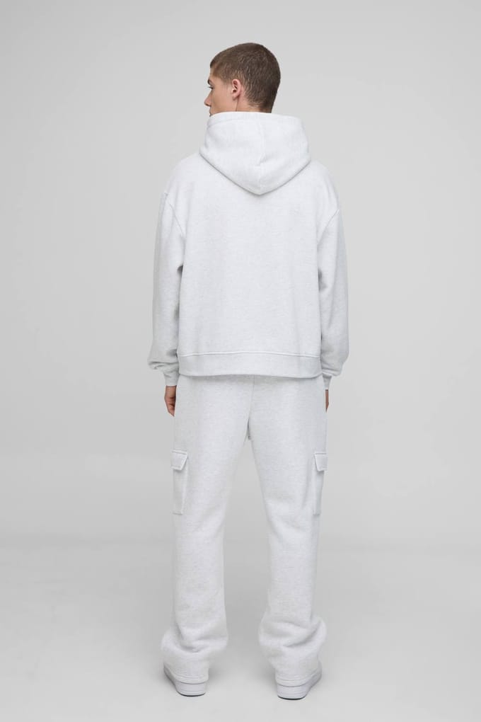 Basis cargo jogger met rechte pijpen | Grey Marl | Size Medium