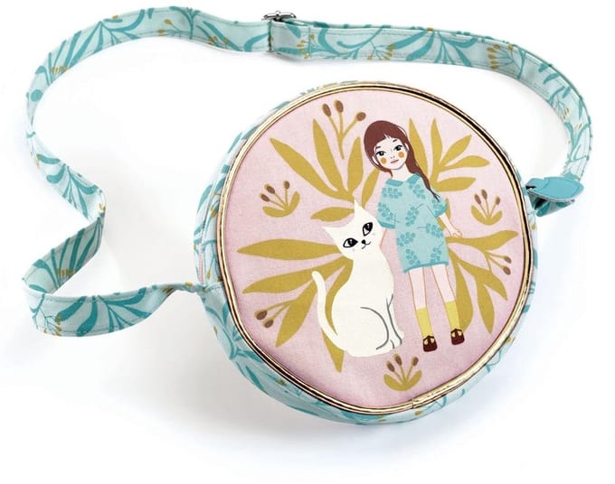 Djeco kleine tas Cat - elegante kindertas van katoen.