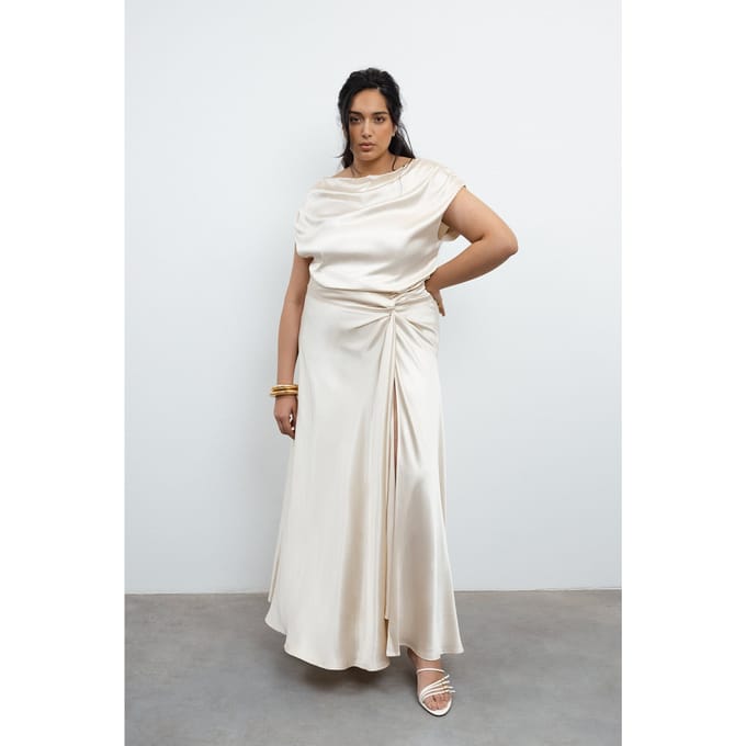 VIVEH Shell Champagne Taglia: 40 | Maxi abiti Outlet | Donna | Bianco