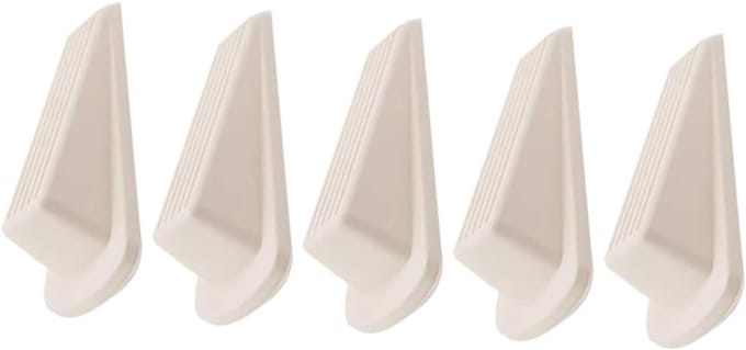 Deurwig Set - Deurstop - Veilig Deuren Open - Antislip Rubber - 5 Stuks - Wit