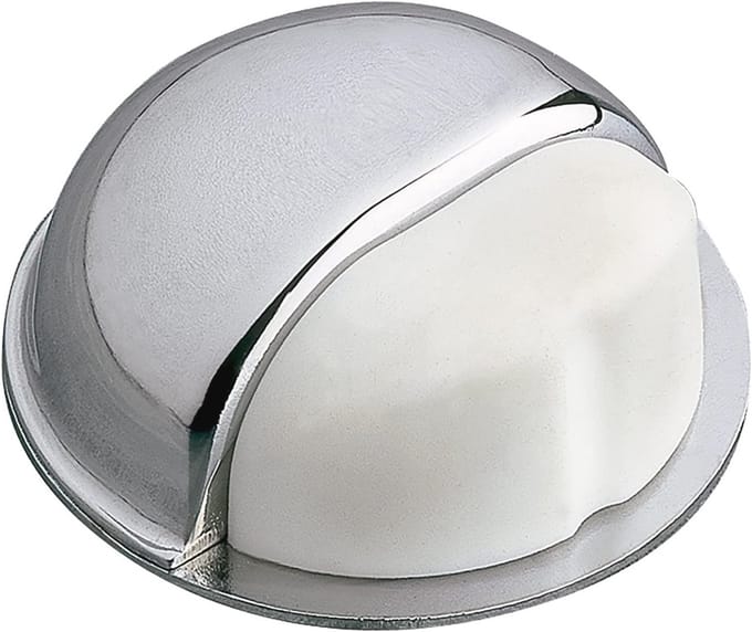 Metalen deurstopper met glanzend chroom afwerking - Ø 50 mm