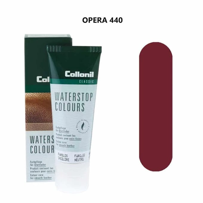 Collonil Waterstop kleur 440 - Opera / Rood - Gladleer bescherming - tube 75cl