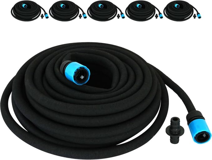 Set van 6 Druppelslangen (totaal 90m) voor Waterbesparende Tuinirrigatie