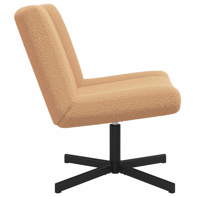 vidaXL - Draaistoel - Beige - 63 - x - 75 - x - 76 - cm - Schapenvacht