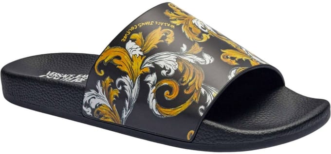 Versace Couture Heren Slipper Zwart YA3SQ4/G89 Gummy Baroque