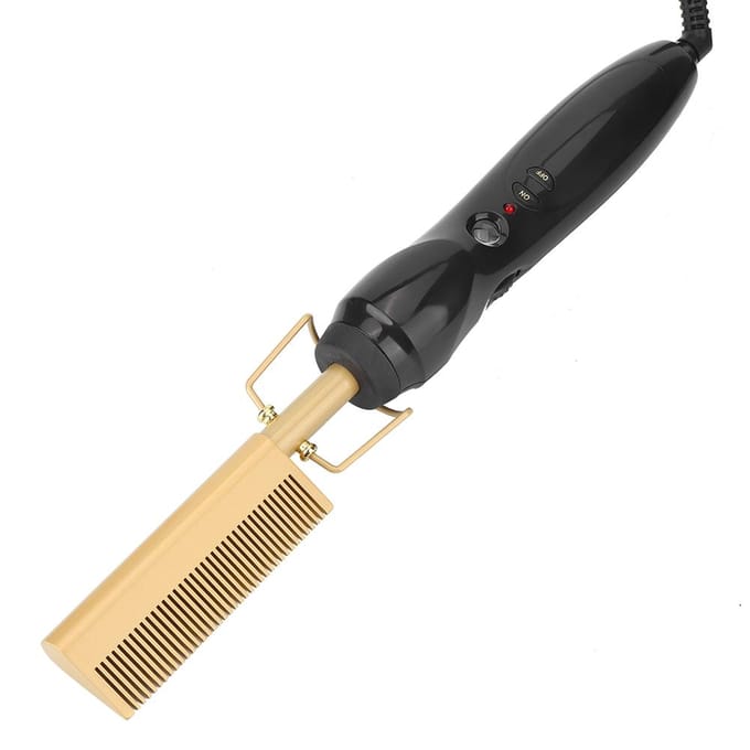 Legering Elektrische Stijltang Kam Digitale Weergave Haarstyling Tool Kam EU Plug gray
