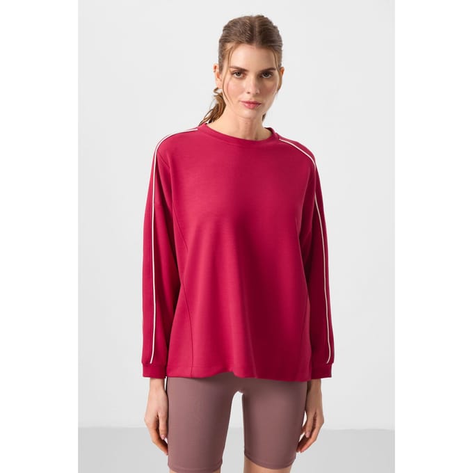 Oversized Lange Gestreepte Tuniek Top