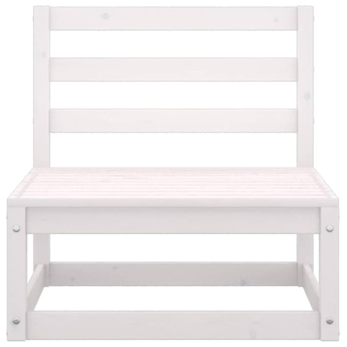 vidaXL - 3-delige - Loungeset - met - kussens - massief - grenenhout - wit