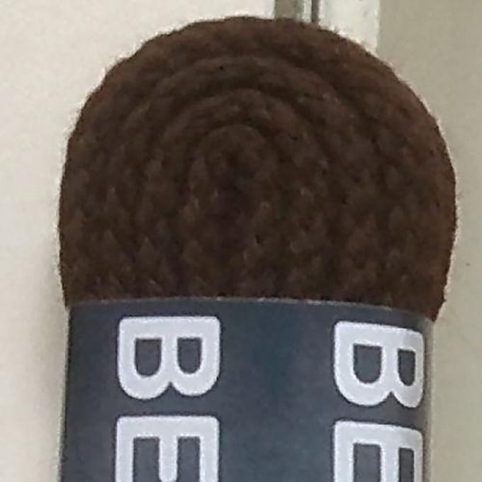 Donkerbruine extra lange schoenveters 180cm rond ca 3-4 mm dik