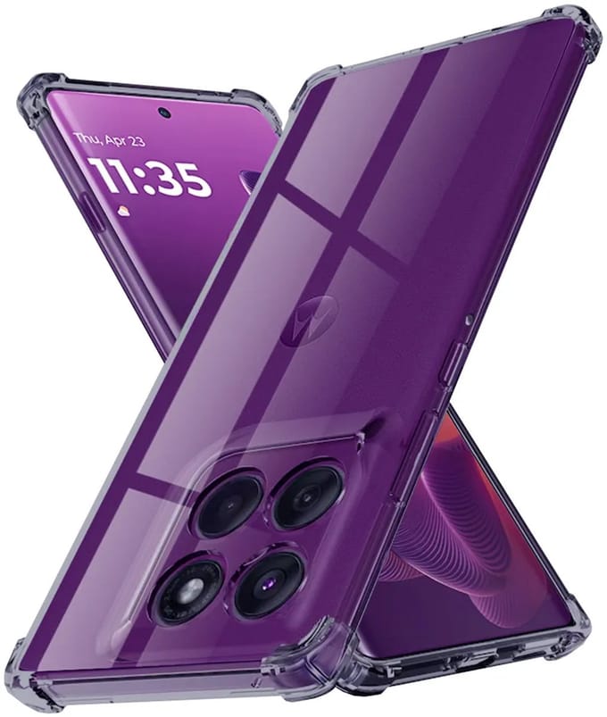 Hoesje geschikt voor Motorola Edge 60 Pro - Techsuit Shockproof Silicone Back Cover - Zwart