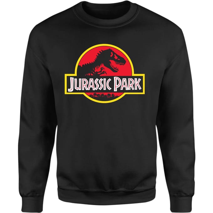 Jurassic Park Logo Sweatshirt - Black - S