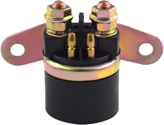 Startrelais Motorfiets - Startmotor Relais - Motor Starten - Universele Compatibiliteit - 12V - Zwart