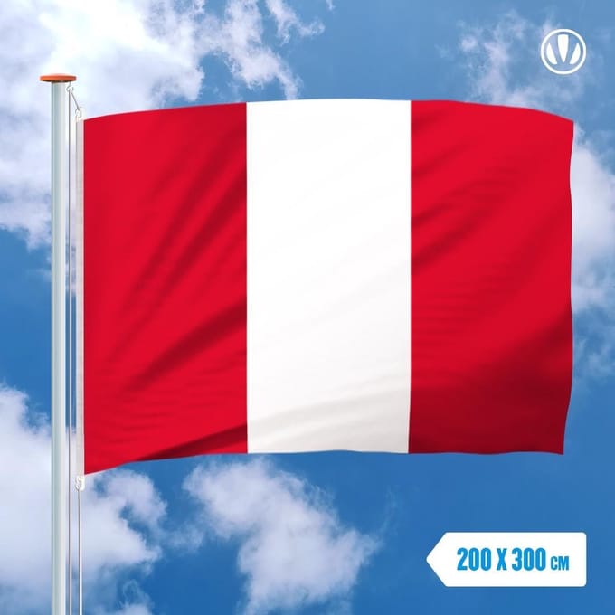 Vlag Peru 200x300cm - Glanspoly