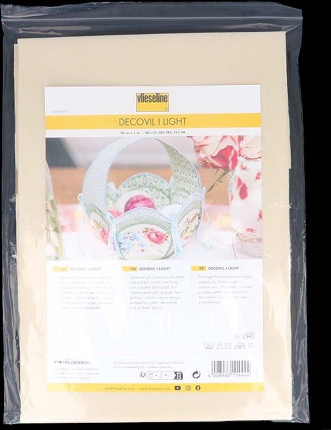 Vlieseline - Decovile light beige - queen size zak - 90x100cm -1st