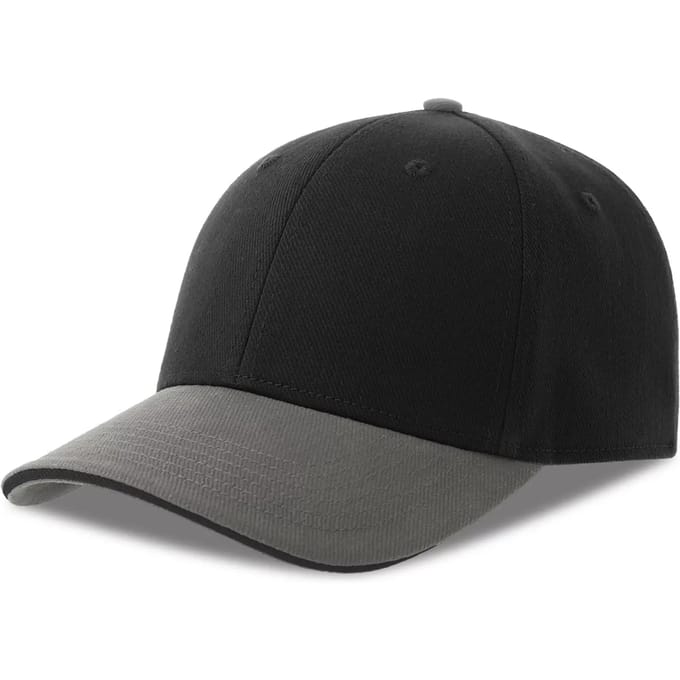 Atlantis Headwear Liberty Sandwich-S Cap AT684 - BLACK/GREY - One size