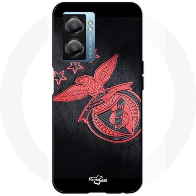 Oppo A77 5G hoesje slb benfica zwarte achtergrond
