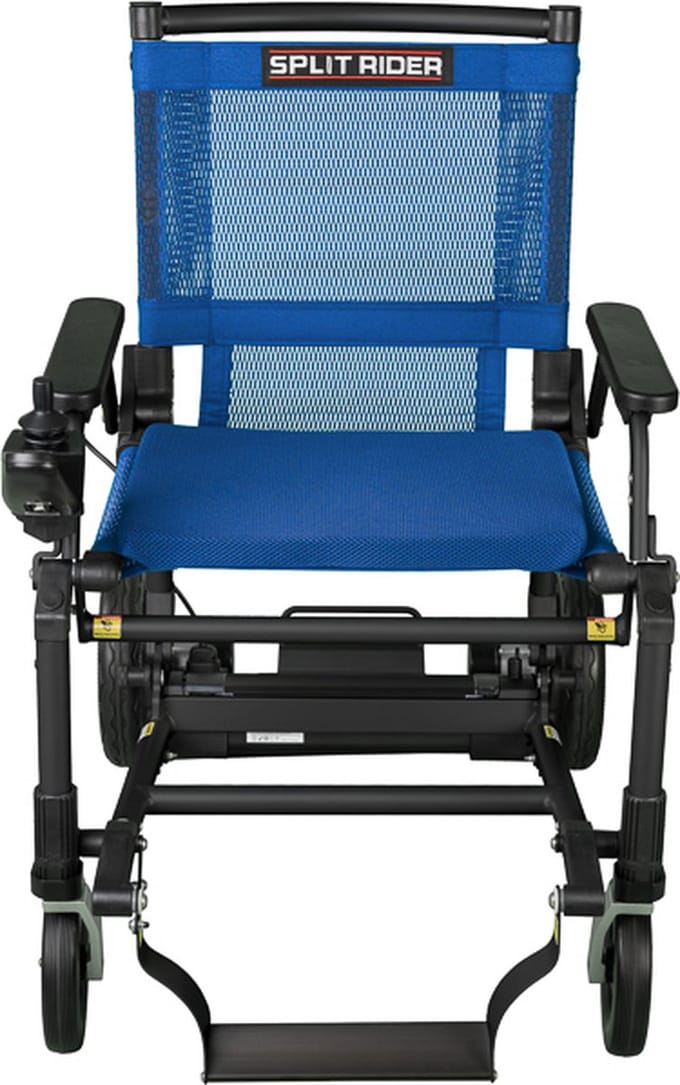 SplitRider Ultra Light blauw - 8,6 kg - Opvouwbare Elektrische Rolstoel