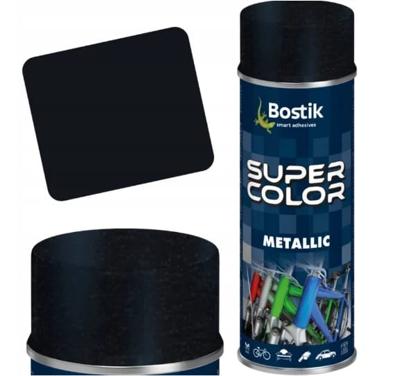 Bostik - Universele Lakspray - Metallic Zwart - 400ml - Acryl