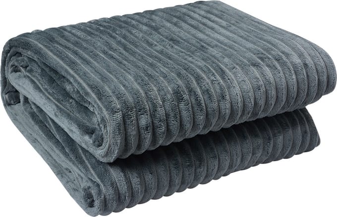 Clayre & Eef Plaid 180x200 cm Grijs Polyester