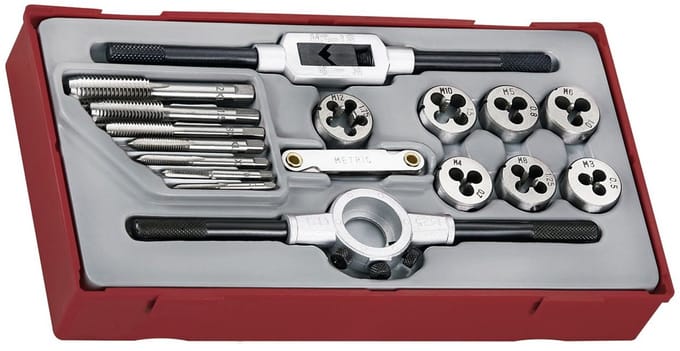 Tappen en snijkussens set TT1 tray 17 delig Teng Tools