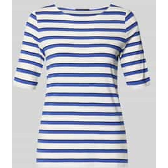 T-shirt van viscosemix met boothals