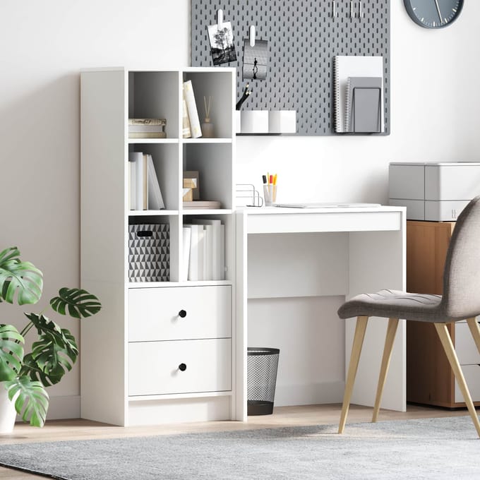 vidaXL - Bureau - Wit - 115,5 - x - 40 - x - 127 - cm - 2 - st