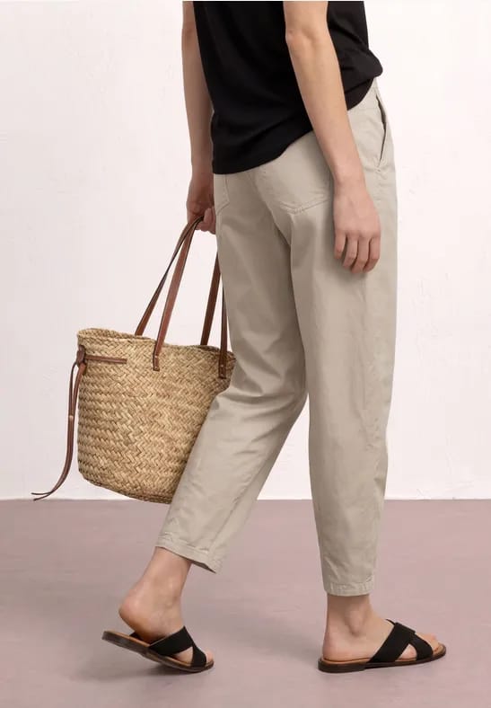 High Waist Barrel Leg broek