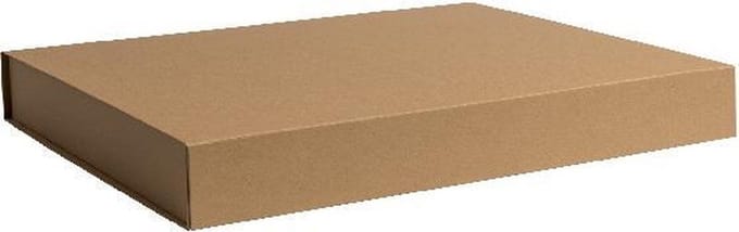 Geschenkdoos opbergdoos BRUIN, 22x16x2,2cm (2 stuks)