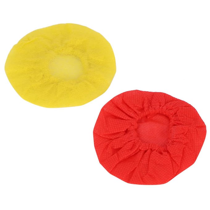 100 Stuks Wegwerp Non-woven Microfoonhoes Accessoire voor KTV Podium Interview Benodigdheden(Rood en yellow