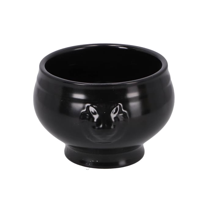 Cosy&Trendy Black Soepkom Leeuwenkop - Ø 11-14 x 8.5 cm