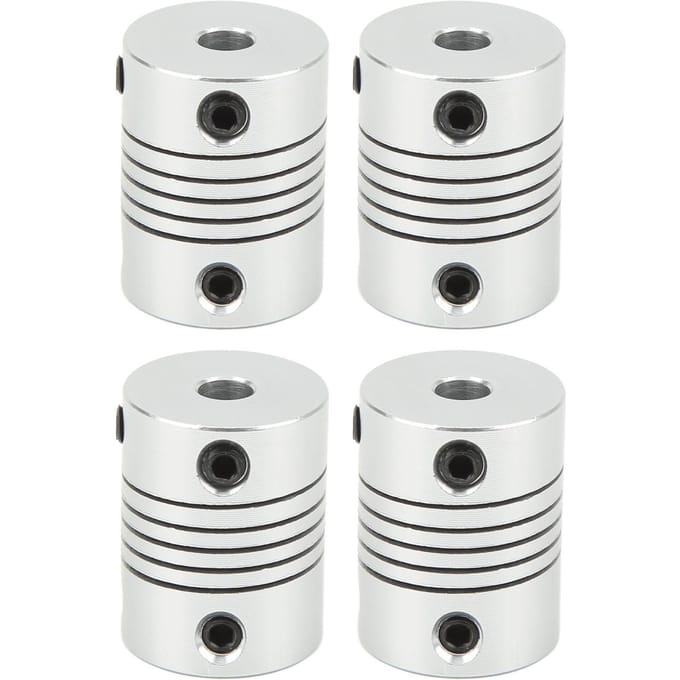 4 Stuks 5-5mm Askoppeling Aluminiumlegering Flexibele Koppelingen Koppelaar voor 40MM Diameter Water Duwer Modificatie white