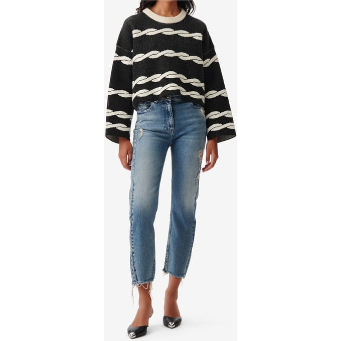 IRO Paris Albury Trouser Mid Blue Destroy Taglia: 28 | Jeans straight fit Outlet | Donna | Blu