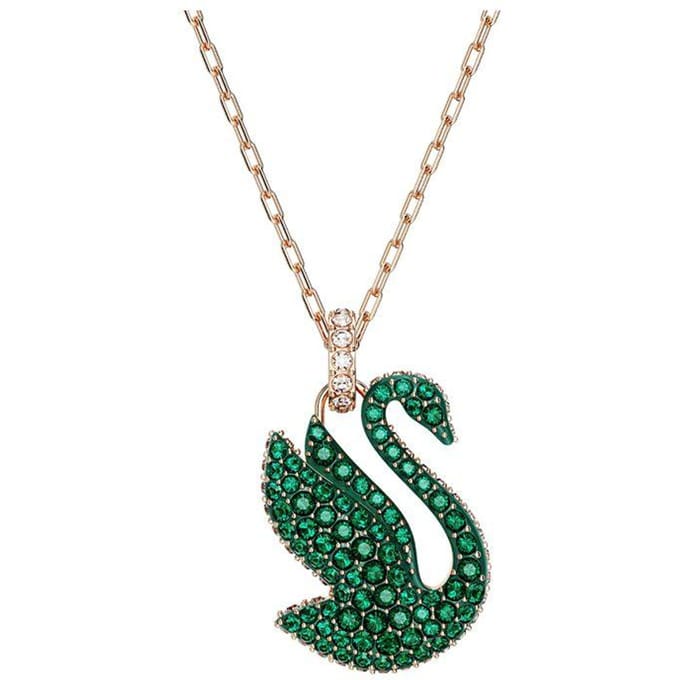 Swarovski Zwaan Kettingen Dames Groen 5650067 Green|F|Box (Random Color) blue