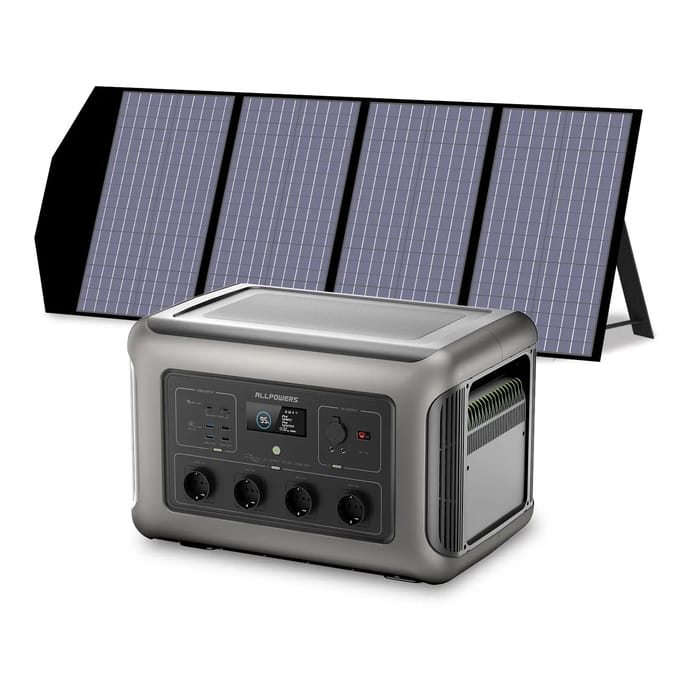 ALLPOWERS Solar Generator Kit 3500W (R3500 V2 + SP029 140W Solar Panel) - R3500+SP029 140W Solar Panel