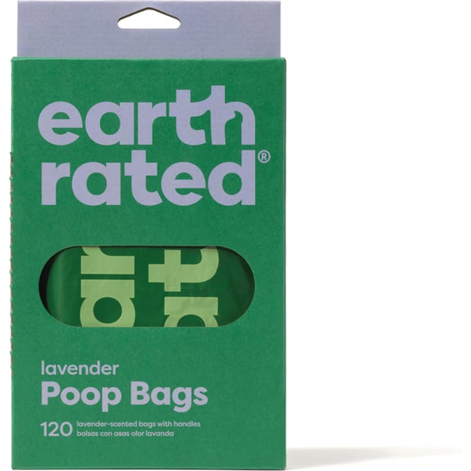 Earth Rated Poepzakjes Met Handvat Lavendel - Hondenpoepzakjes - 120