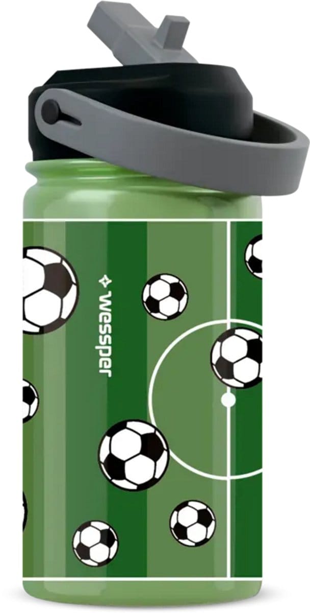 RVS drinkfles voor kinderen - geschikt voor koude dranken - Voetbal drinkfles