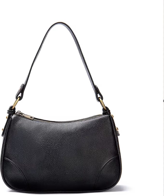 Tas Dames Schoudertas Handtas Leer Zwart - Urban U®