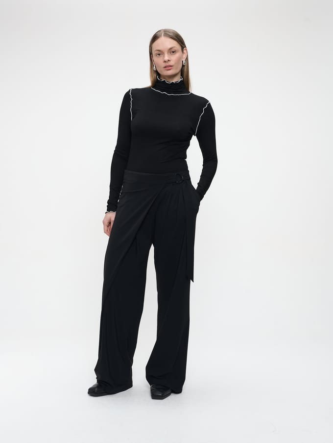 Enny pants technical jersey | Black - Black / XS