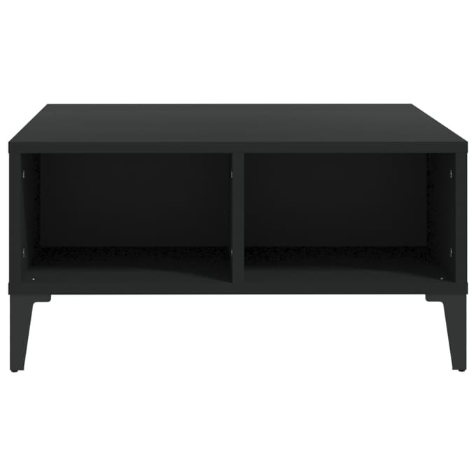vidaXL - Salontafel - 60x60x30 - cm - bewerkt - hout - zwart