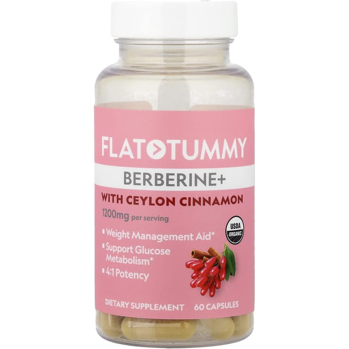 Ventre Plat, avec Berberine+ et Cannelle de Ceylan, 60 Capsules