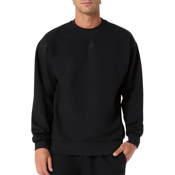 Asics Fleece Relaxed Crew-Neck Sweater Heren