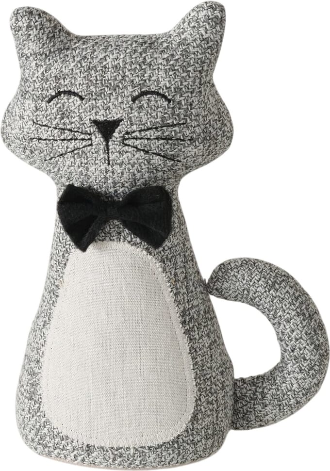 Boltze - Deurstopper - Deurstop - Kat - Poes - Kitty - Zwarte Strik - 28x9cm