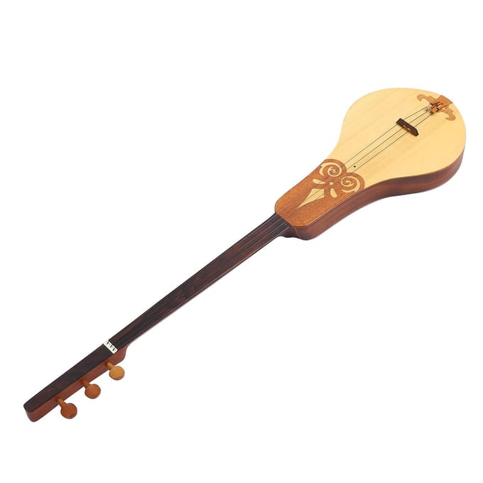 Dulcimer Gitaar Sparren en Mahonie 3-snarig Draagbare Dulcimer voor Oefening Optreden brown