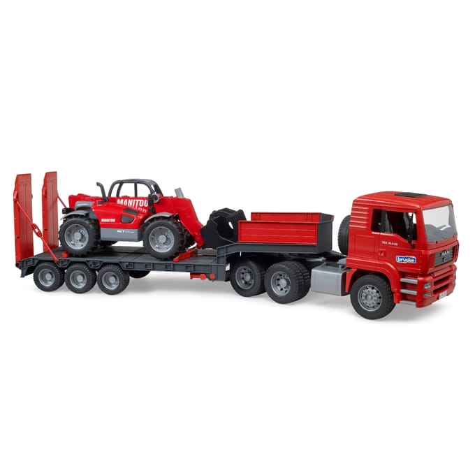 Bruder 02774 MAN TGA dieplader m/Manitou Telescooplader MLT 633 Voertuigen Speelgoed voertuigen Diverse speelgoedvoertuigen