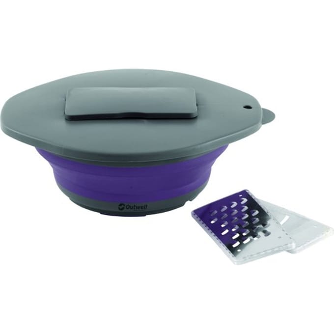 Outwell Collaps Bowl &amp; lid w/grater Plum