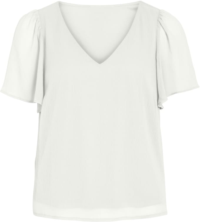 VILA - VIFALIA V-NECK S/S TOP - NOOS - Dames - Blouses