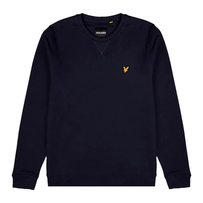 Sweaters Lyle &amp; Scott ML1131V BRUSHED NECK CREW-Z271 DARK NAVY BRUSHED