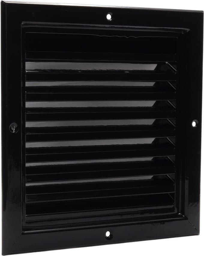 ALU gevelrooster vaste lamellen 200x200mm