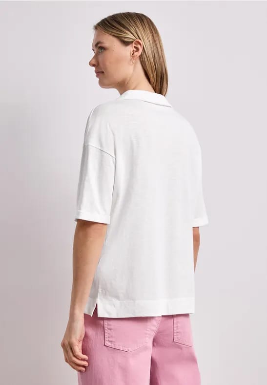 Jersey poloshirt met korte mouwen
